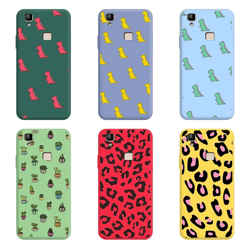 

Dinosaur Soft TPU Shell For VIVO V3 V3MAX Case Silicone Matte Edging Personality Fundas For VIVO V3 V3MAX Fashion Cover