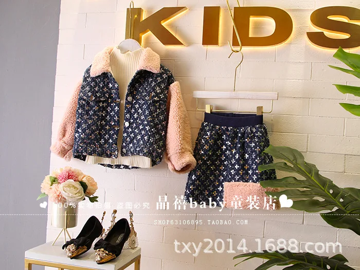 Одежда для детей Новинка 2019 года Сезон Зима Стильная джинсовая куртка с