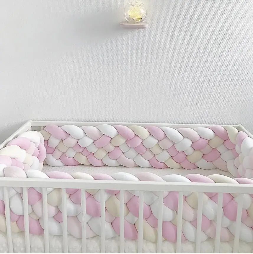 INS длинная плетеная Подушка с узелком для защиты от столкновений бампер детской