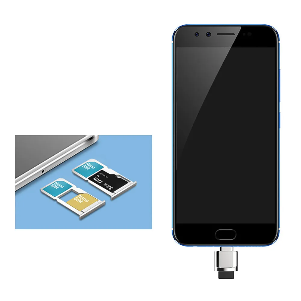Micro usb 2,0 type c otg телефон мини-адаптер для чтения карт памяти алюминиевый кардридер для micro SD/TF microsd ноутбука