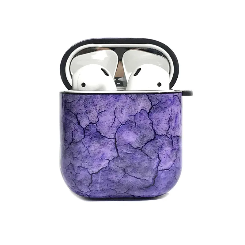 Беспроводной чехол для наушников Airpods2, роскошный мраморный Мягкий силиконовый чехол для Air Pods, Защитные чехлы для зарядки Airpod Etui