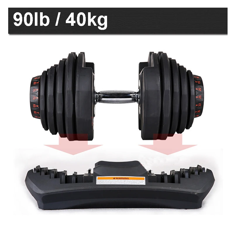 

Free Shipping 1pcs 40kg Quickly Adjust Automatic Smart Equipment Fot Fitness Adjustable Dumbbell Stand 1090 Adjustable Dumbbells