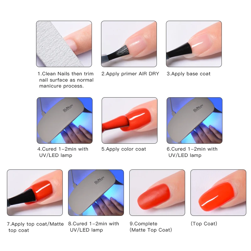 FOUR LILY Top Base Gel Polish Soak off Reinforce 5ml Long Lasting Nail Art Manicure Transfer Lacquer Varnish Primer | Красота и