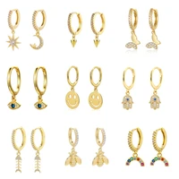fashion earrings silver gold earring fish drop earrings zirconia studs small honey rainbow earring sets for women girls
