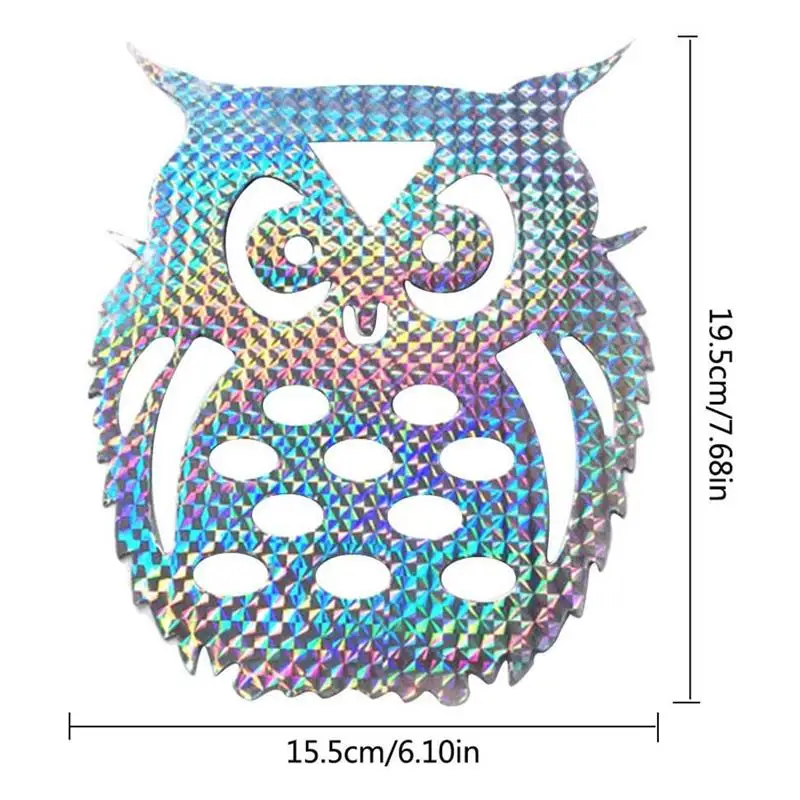 

2pc Realistic Bird Scarer Owl Bird Repellent Control Scare Device Holographic Reflective Fake Owl Scares Protection Pest Control