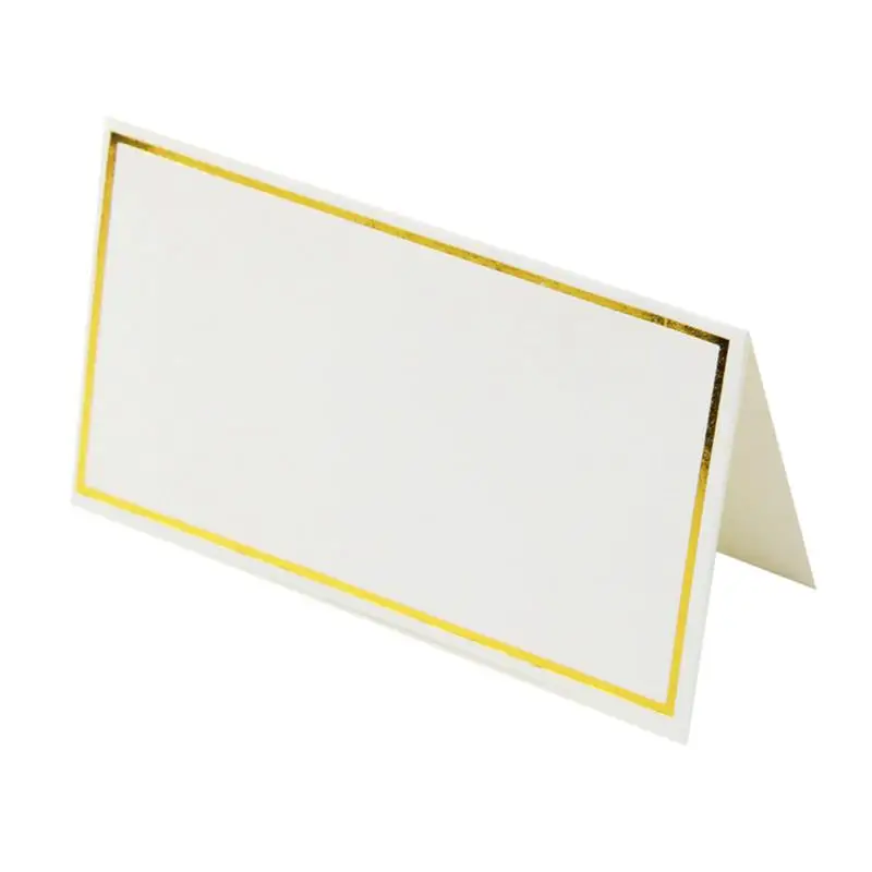 

120PCS Simple Solid Color Cards Creative Place Card Gilding Table Card Name Cards Seating Cards For Wedding Party