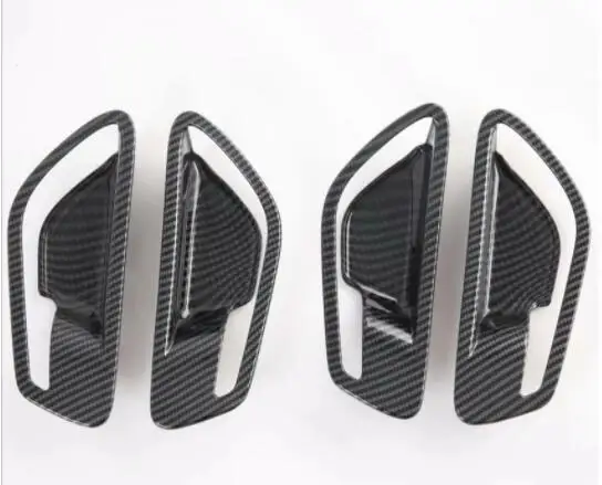 Автомобильная Внутренняя дверь чаша крышка отделка углеродного волокна для Hyundai