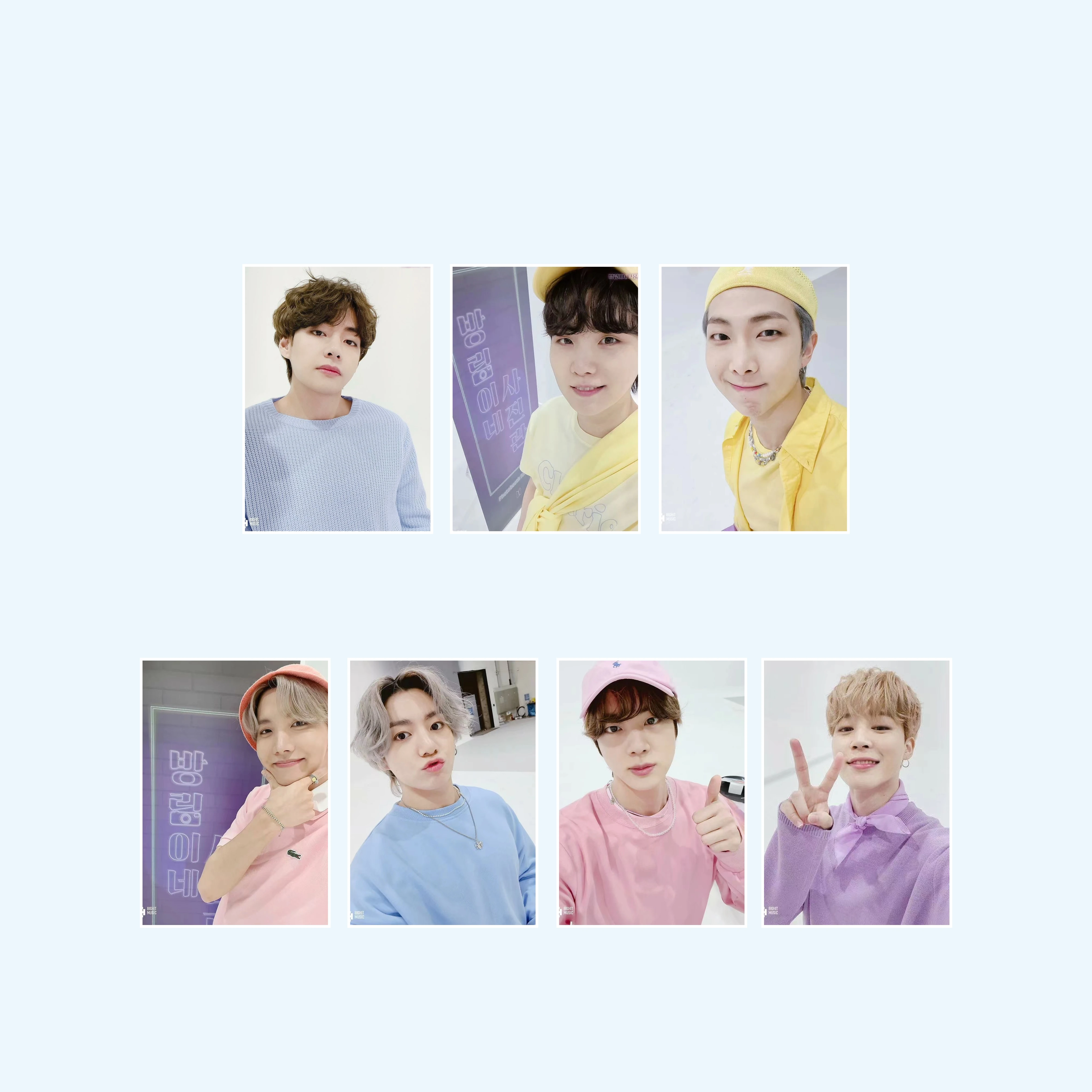 

Kpop Idol Sefile Bangtan Boys Festa 2021 8th ANNIVERSARY Adhesive Sticker New Photo Album HD Poster Wall Stickers Wholesale