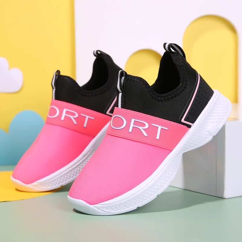 

Comfortable Kids Casual Sport Shoes Breathable Mesh Children School Tenis Trainers Leisure Slip-On Sneakers Unisex Anti-Slip