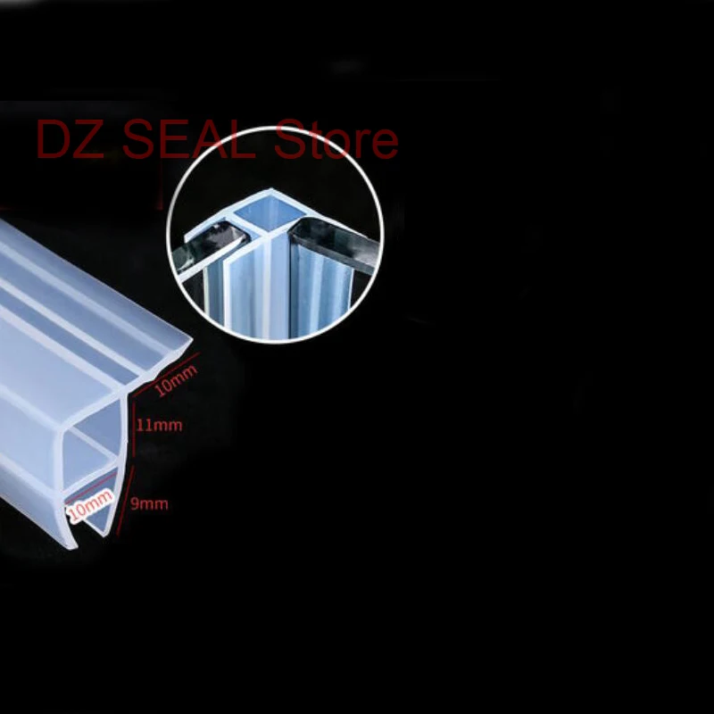 

3 meters silicone rubber bath shower door window glass seal strip weatherstrip for 10mm glass