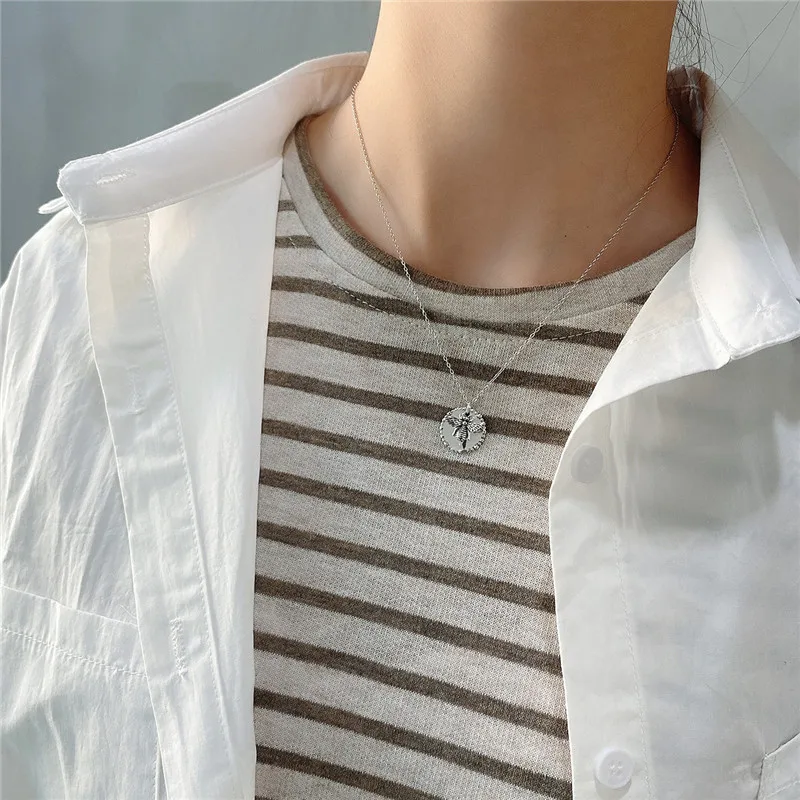 Минималистичное женское ожерелье RUIYI из стерлингового серебра 925 пробы с