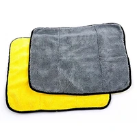 c 1 pc yellow gray universial car wash drying cleaning car window towel double side premium plush microfiber towel professional
