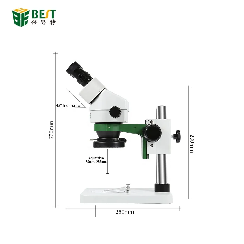 

BEST Binocular Stereo Microscope 10X/20X Above LED Lights PCB Solder Tool Mobile Phone Repair Mineral Watching Microscope