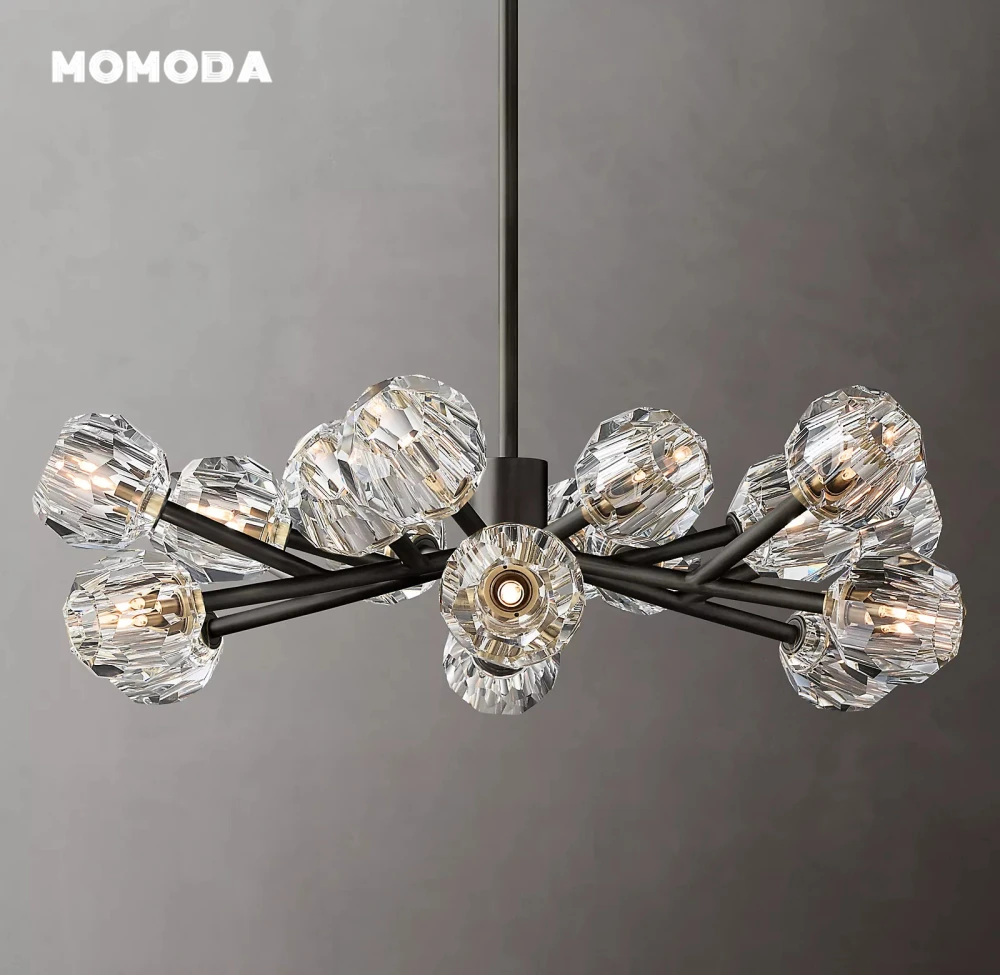 Прозрачные хрустальные люстры винтажные светодиодсветодиодный лампы с шариками