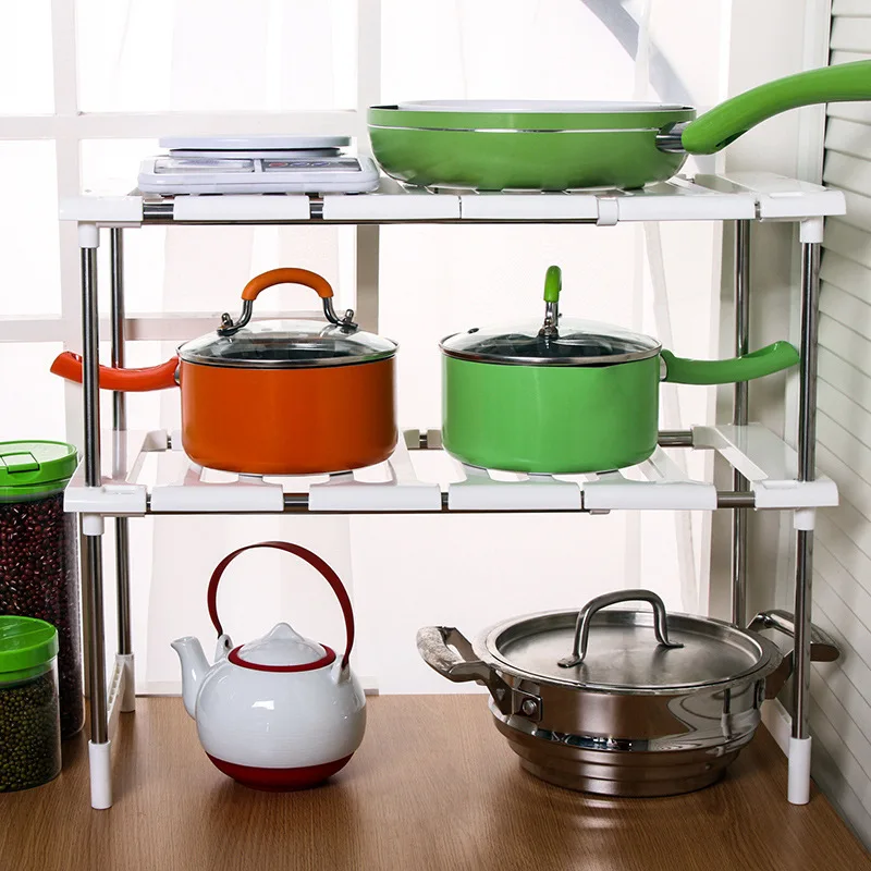 2 слоя регулируемое пространство стойка столешницы органайзер для сезонных