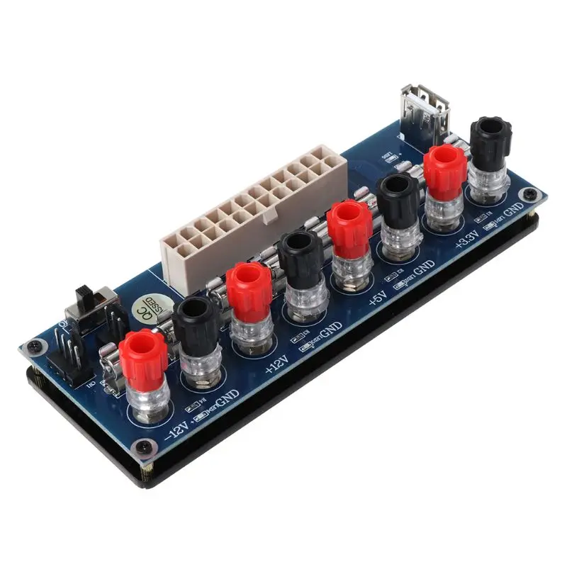 Upgrade Version ATX Power Supply Breakout Adapter Converter with USB 5V Port and Insulation Plastic Base | Компьютеры и офис