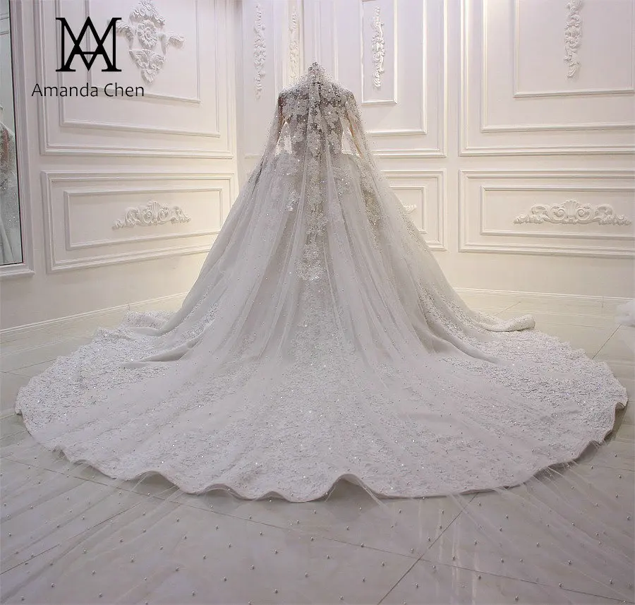 Аманда дизайн вуали один слой ручной работы на заказ роскошный жемчуг свадебная