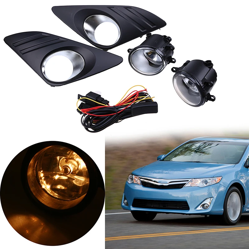 

POSSBAY Front Fog Lights Bumper Halogen Lamps Kit For Toyota Camry (XV50)LE/XLE 2012-2014 External Fog Lamp Assembly