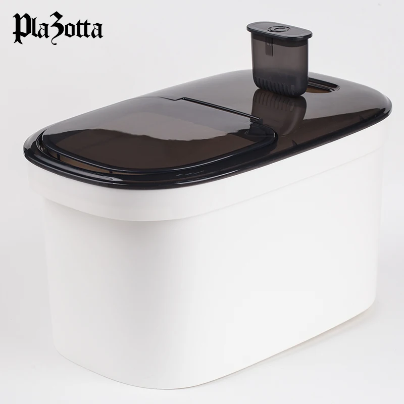 

Germany Plazotta10kg Rice Bucket Household 20 Jin Rice Storage Box Flour Bring Cover Thickening Insect Prevention Moisture-proof