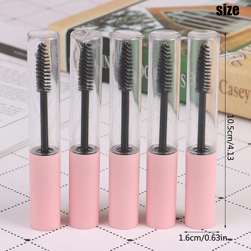 5Pcs  10ml Empty eyelashes tube mascara tube vials bottle Tool Fashion For Castor Oil DIY Mascara Container Set With pink Cap