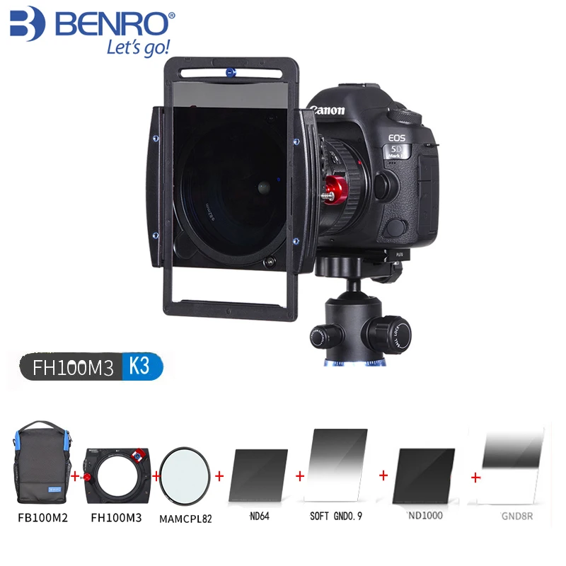 

Комплект фильтров системы Benro FH100M3K3 100 мм, держатель FH100M3 + MAMCPL82 + FB100M2 + ND64 + ND1000 + мягкий GND0.9 + обратный gnd0.9 + Набор сумок