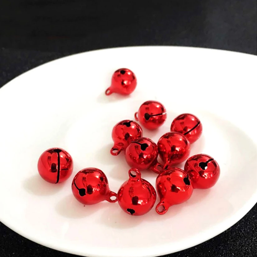 

30/50Pcs 6/8/10/12mm Metal Jingle Bells Copper Colorful Bell For Diy Handmade Pet Decor Christmas Tree Decor Accessories New
