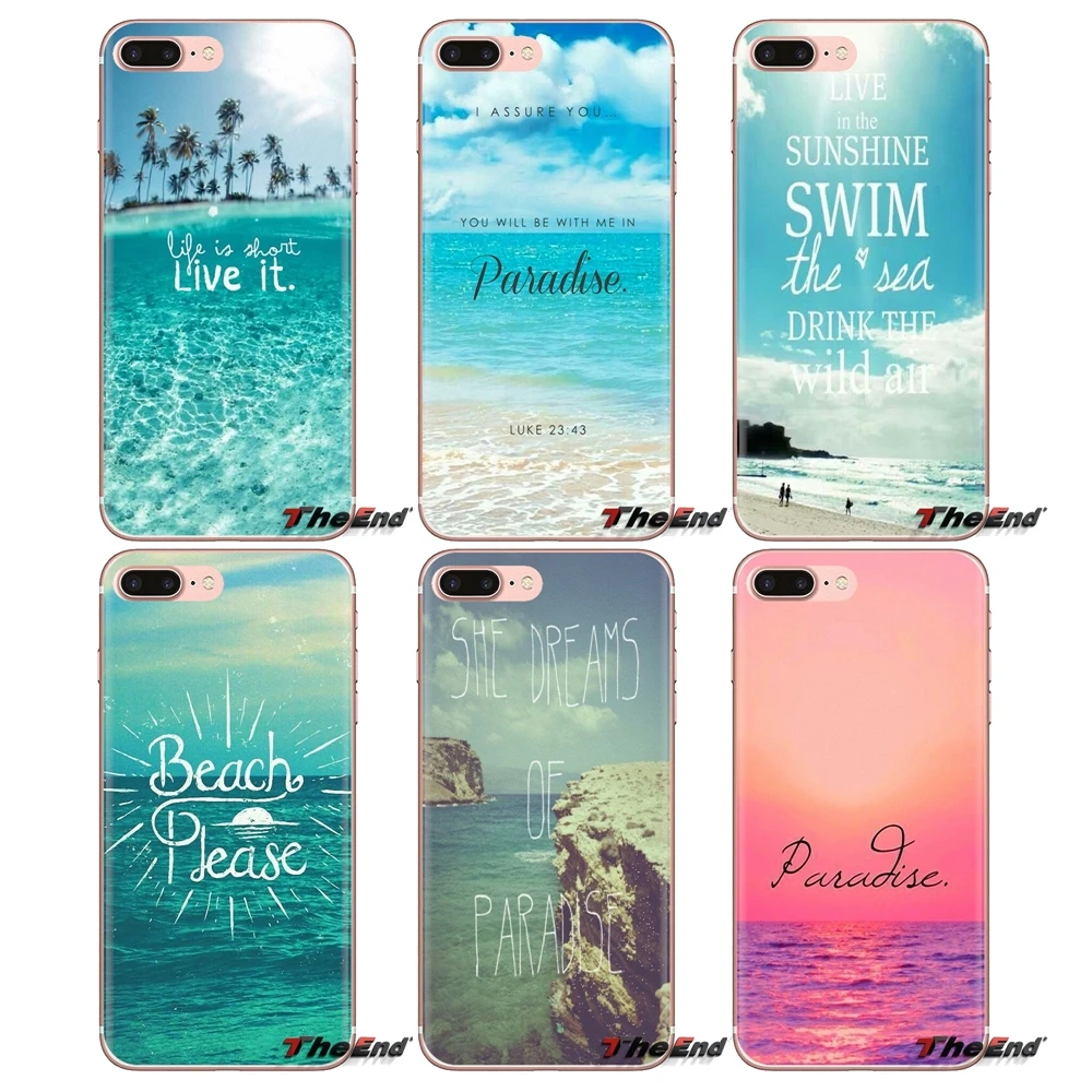 Прозрачные чехлы из ТПУ для LG Spirit Motorola Moto X4 E4 E5 G5 G5S G6 Z Z2 Z3 G2 G3 C Play Plus Mini Paradise Beach Summer с