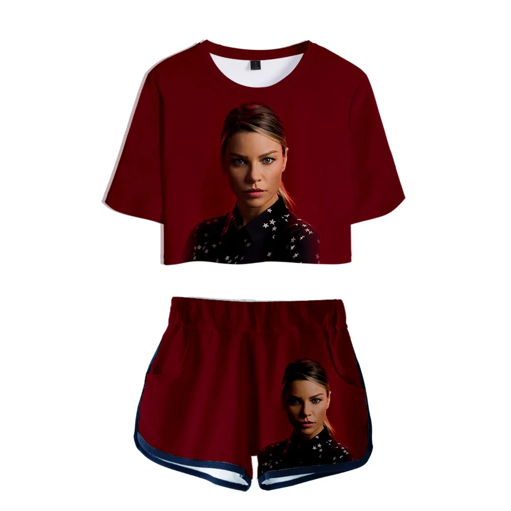 

Lucifer Morningstar 3D Printed Summer Women's Sets sexy Track Suit Casual Two Pieces Home wear Tops and Shorts