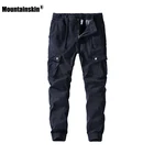Брюки-карго Mountainskin мужские хлопковые, повседневные Модные свободные спортивные штаны для бега, с карманами, весна, SA908