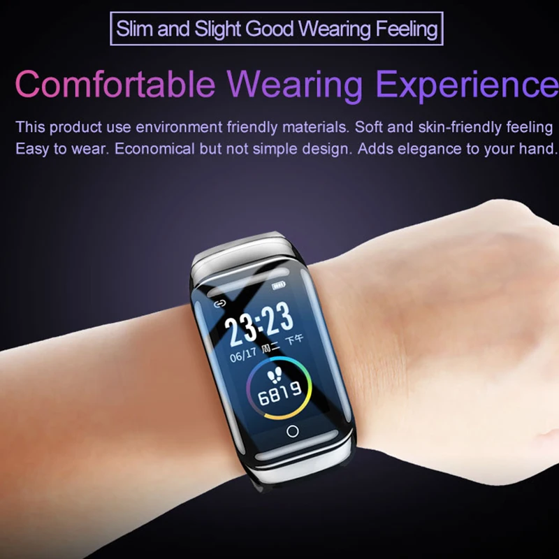 

Bluetooth headset fitness bracelet smartwatch bluetooth call wireless connection music smart band blood pressre smartband pk br4