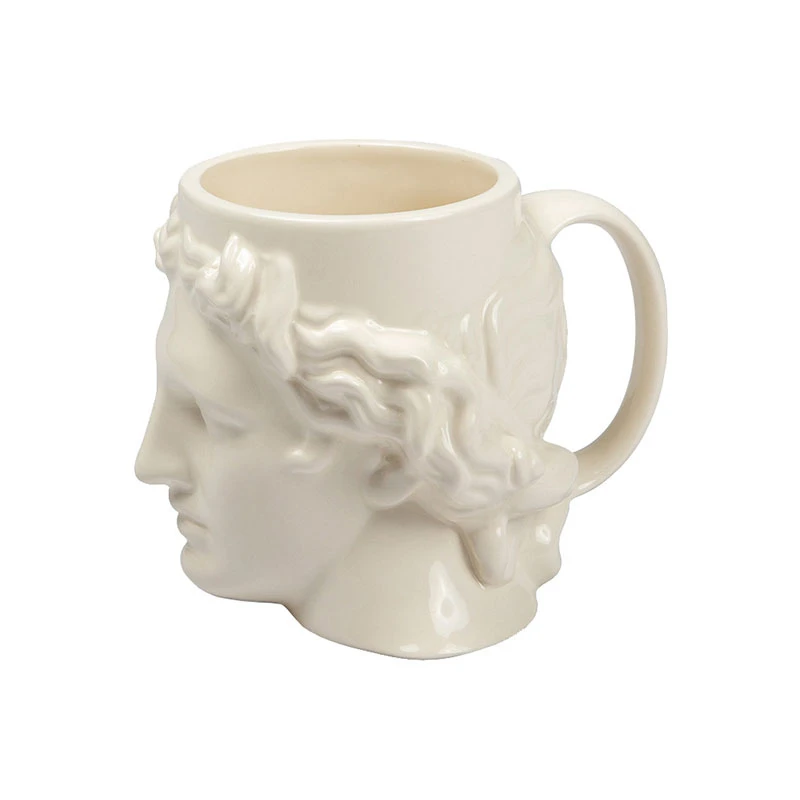 

Creative Ceramic David Head Mug Spain Ancient Greek Apollo Sculpture Cup Office Personalized Coffee Cup Home Office Decoration
