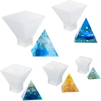 1pcs 5 sizes pyramid jewelry casting molds silicone resin for diy jewelry craft making polymer clay resin casting