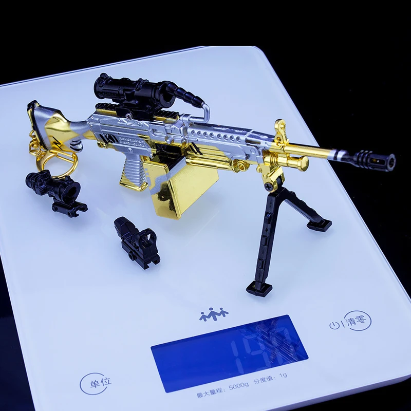 M249 сплав золота мини оружие Модель Игрушечная модель пистолета для украшением в