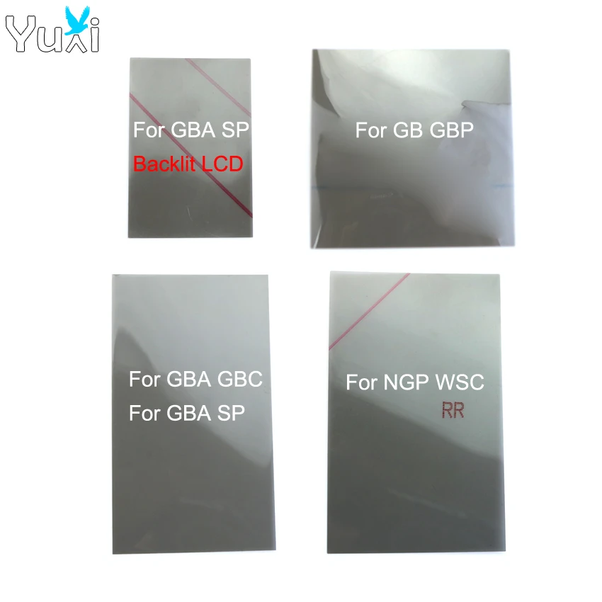 

YuXi For GB GBP GBC GBA SP Backlit Screen Modify Part Polarizing Film For NGP WSC Polarized Polarizer Filter Film Sheet