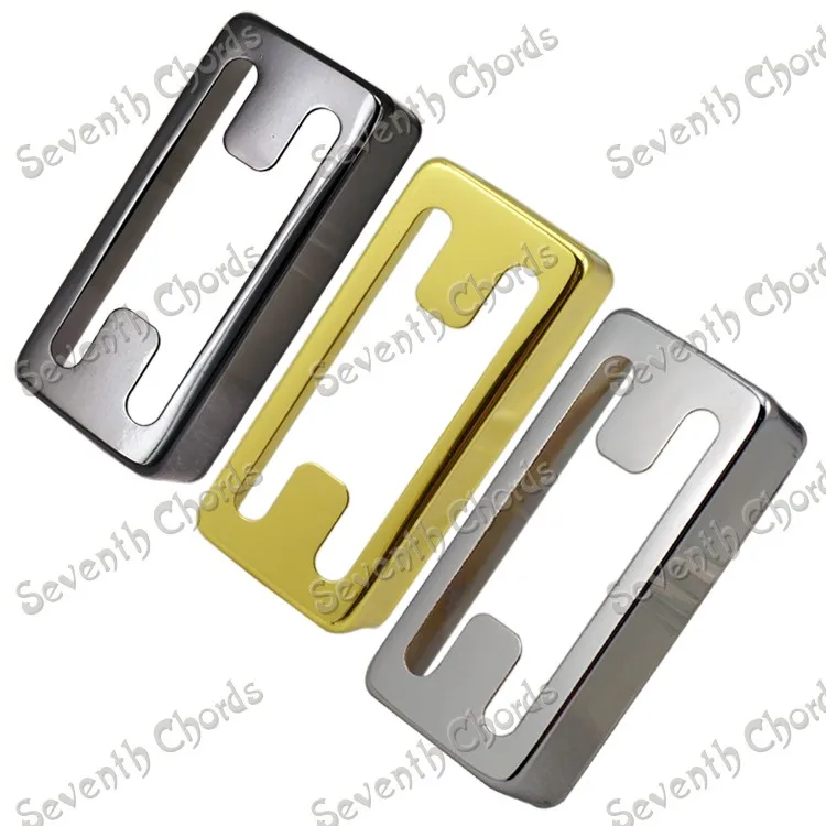 

2 предмета мини h-образная стальная отверстие латунные элементы для гитары пикап крышка хамбакера для Электрогитары-хром-черно-Золотой/Шири...