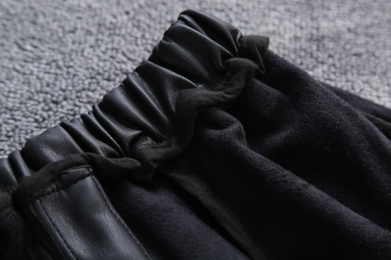 Шорты из искусственной кожи с кисточками для девочек повседневные зимние