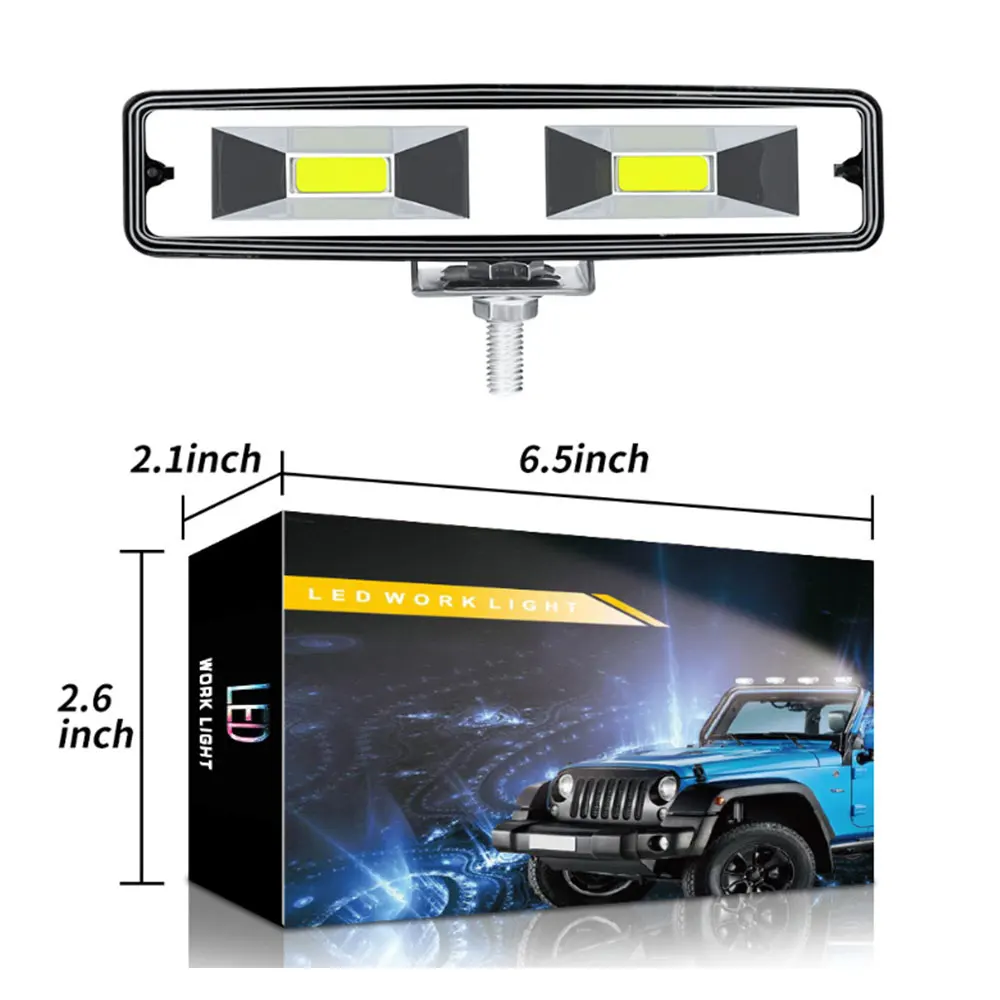 

6inch 48W Work Light 12V 24V Car LED Spotlight Square Round Auto Truck Off Road Mini Ledbar Offroad Accessories