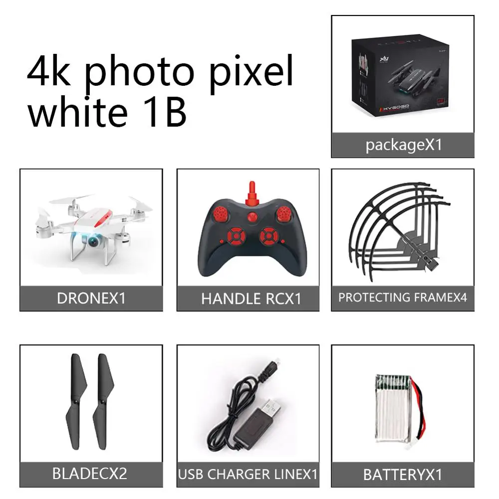 4k photo pixel 1B KY606D 4K HD камера Дрон с камерой HD оптический поток позиционирования Квадрокоптер высота удержания FPV Квадрокоптеры RC Вертолет подарок - Цвет: 4k photo pixel 1B