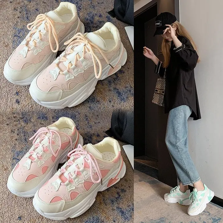 

cheap !!! Sneakers for Women Summer Woman Breathable running Shoes Lace Up Mesh Female Sport Shoes Ladies Flat shoes