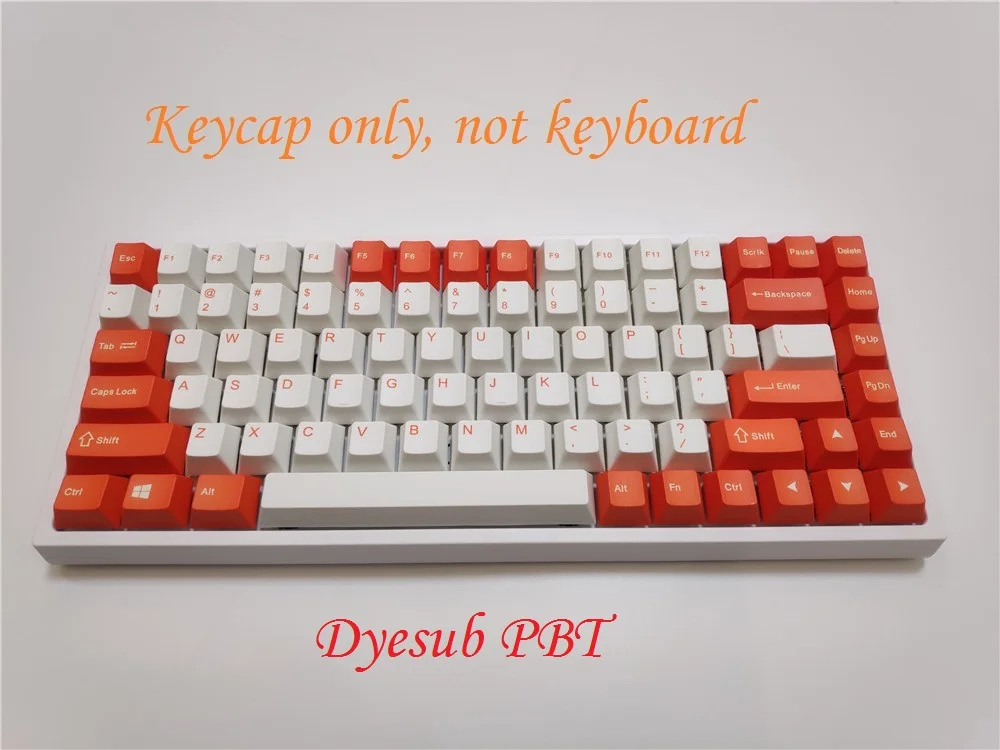 Белая мини клавиатура с 84 колпачками dyesub PBT mini84 Набор колпачков для механической