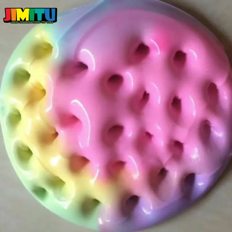 JIMITU, 100 мл, Радужный цвет, слизистый пластилин, слизи, пушистая игрушка для снятия стресса, интересные игрушки, подарок для детей, антистрессовая слизи