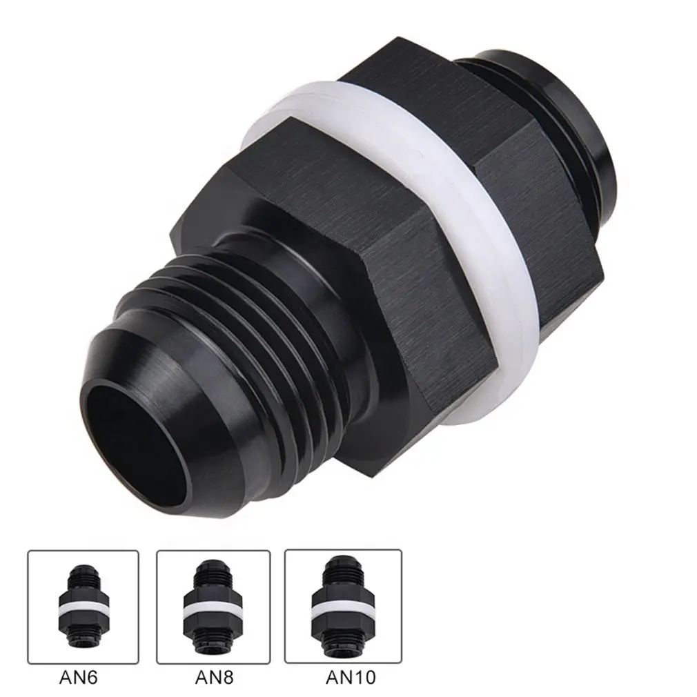 

AN Male Flare Straight Fuel Cell Bulkhead Fittings Aluminum Fuel Tank Fittings Compatible With Gasoline And Alcohol Fuels