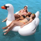 Гигантский надувной лебединый бассейн, 60 дюймов, 1,5 м, плавательное кольцо в форме лебедя, для праздника, вечеринки, водные игрушки, острова Boias Piscina