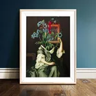 Постер, настенные модульные картины, абстрактная винтажная картина с изображением цветка в скандинавском стиле, Картина на холсте для гостиной, домашний декор, печать
