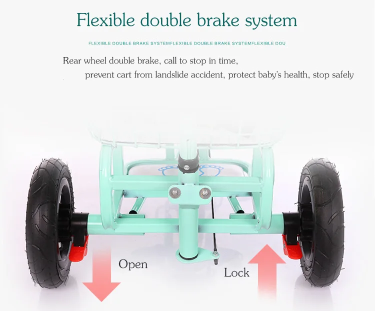 Baby Stroller Child Double Tricycle Bicycle Baby Twin Stroller Baby Twins 0-3Y 4-6Y Lightweight and Versatile