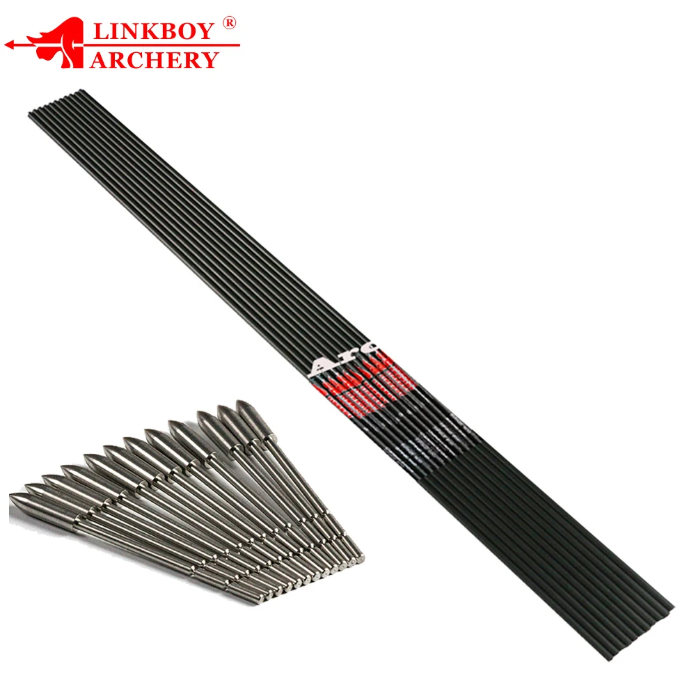 

Linkboy карбоновые стрелы для стрельбы из лука вал ID4.2mm 30 ''350-1200 12 шт. 80gr точка стрелки изогнутый лук Охота Стрельба 12 шт.