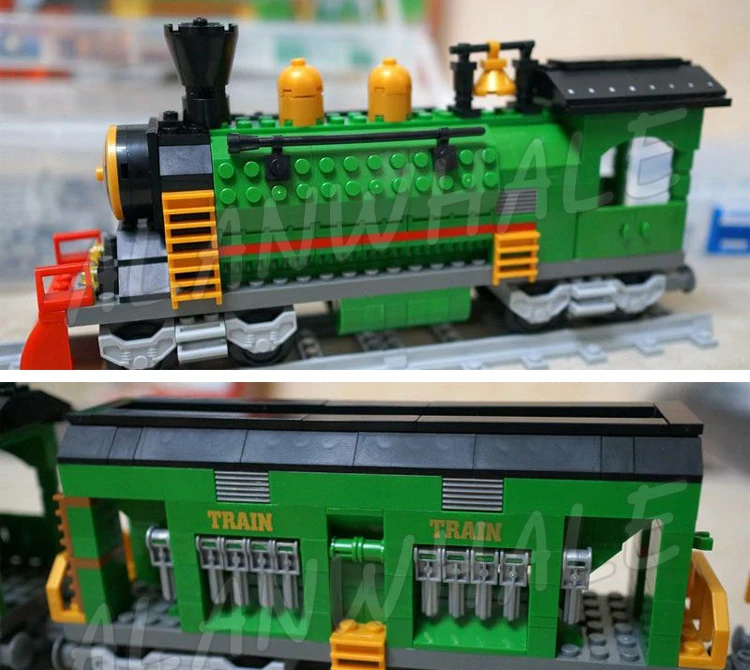 

666pcs Luxury Winter Holiday Trains Red Locomotive 25904 Figure Building Blocks Railway Toys Compatible With
