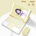 Беспроводная клавиатура и мышь для iPad Pro 11, чехол 2021 2020 Air 4, чехол для iPad 9-го 8-го поколения, чехол 9,7 Air 2, Волшебная клавиатура