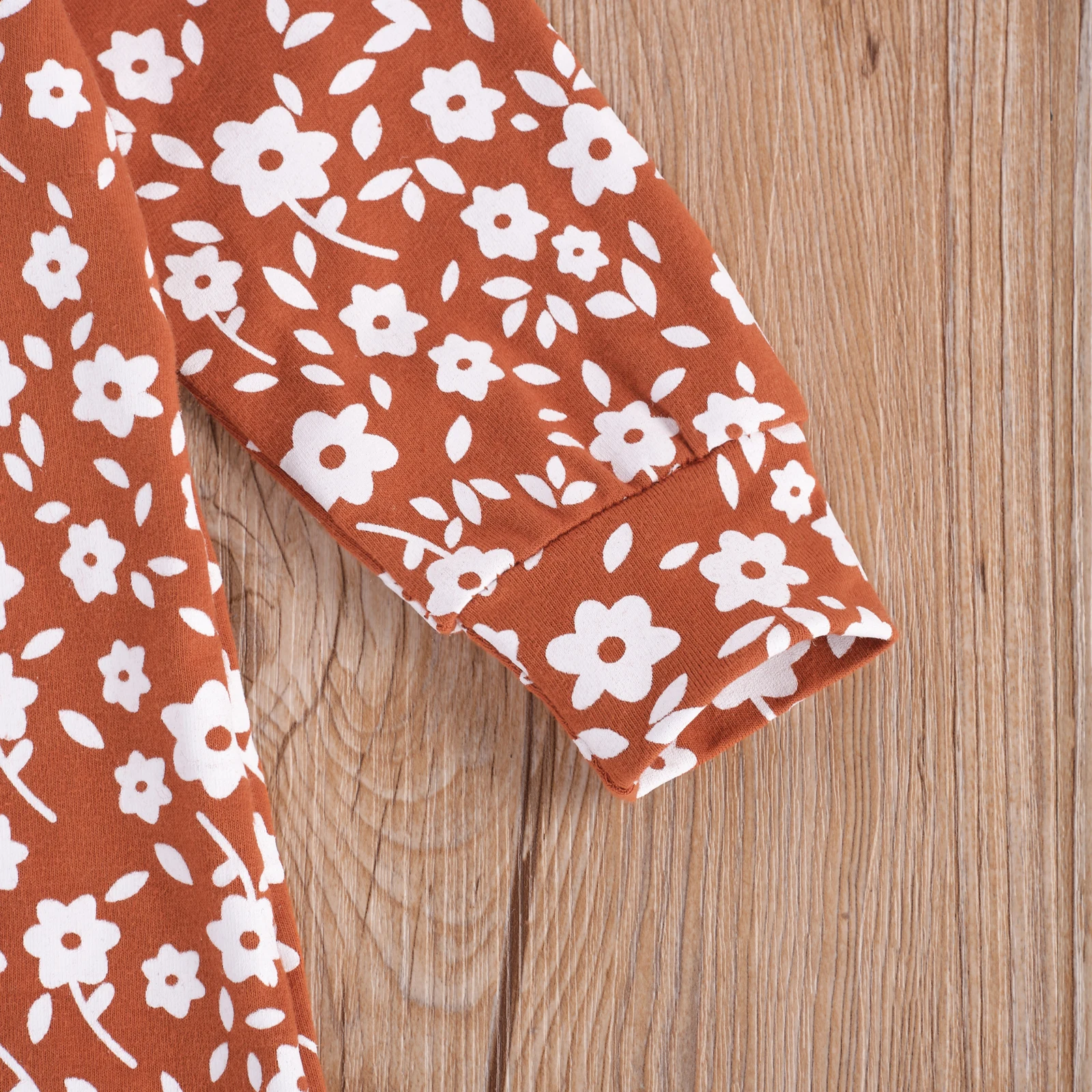 

0-18M Infant Baby Girl Cute Romper Autumn New Floral Print Zipper O Neck Long Sleeve Jumpsuit One Piece Outfit