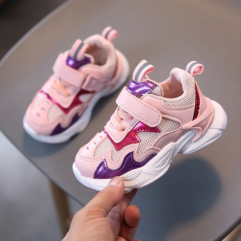 

Кроссовки Детские сетчатые Нескользящие, дышащие, для мальчиков и девочек, 1-6 лет